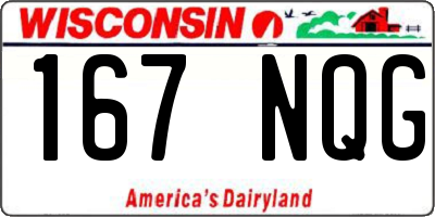 WI license plate 167NQG