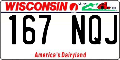WI license plate 167NQJ