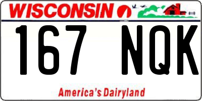 WI license plate 167NQK