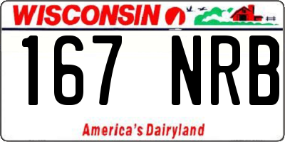 WI license plate 167NRB