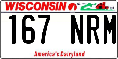 WI license plate 167NRM