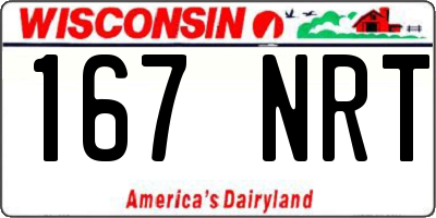 WI license plate 167NRT