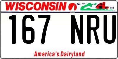 WI license plate 167NRU