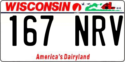 WI license plate 167NRV