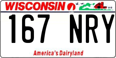 WI license plate 167NRY