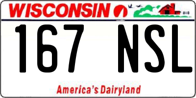WI license plate 167NSL