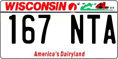 WI license plate 167NTA