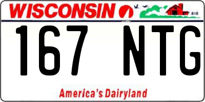 WI license plate 167NTG