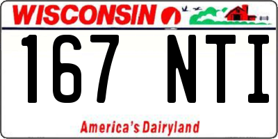 WI license plate 167NTI