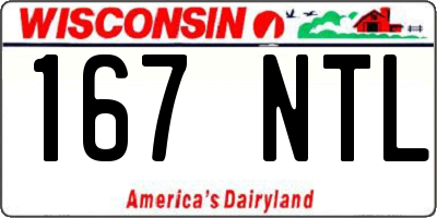 WI license plate 167NTL