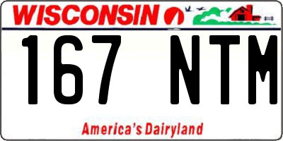 WI license plate 167NTM