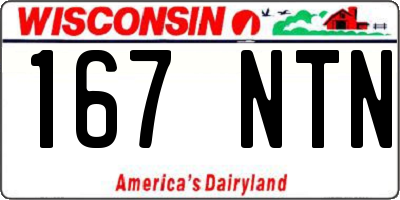 WI license plate 167NTN