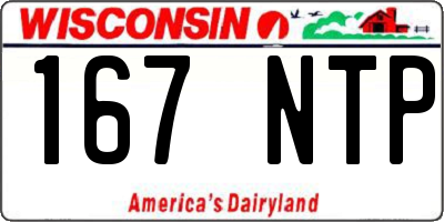 WI license plate 167NTP
