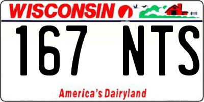 WI license plate 167NTS