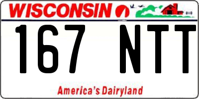 WI license plate 167NTT
