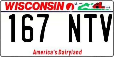 WI license plate 167NTV