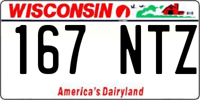WI license plate 167NTZ