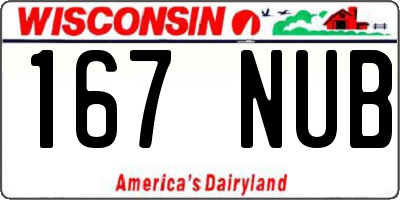 WI license plate 167NUB