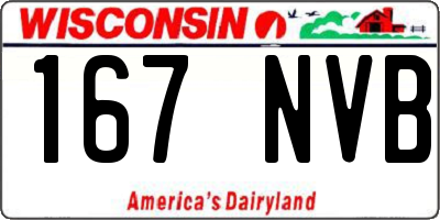 WI license plate 167NVB