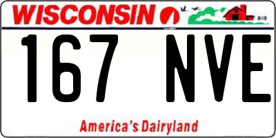 WI license plate 167NVE