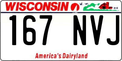 WI license plate 167NVJ
