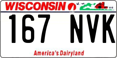 WI license plate 167NVK