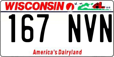 WI license plate 167NVN