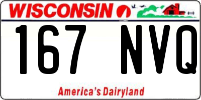 WI license plate 167NVQ
