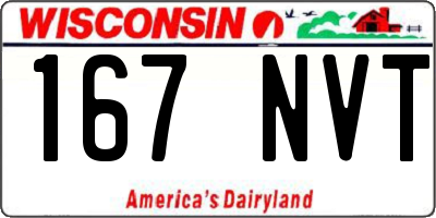 WI license plate 167NVT