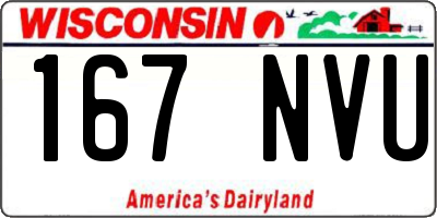 WI license plate 167NVU