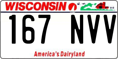 WI license plate 167NVV