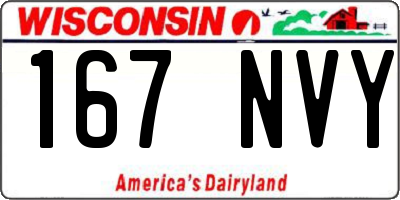 WI license plate 167NVY