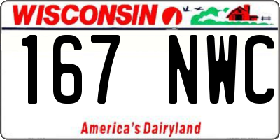 WI license plate 167NWC