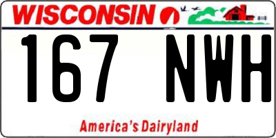 WI license plate 167NWH