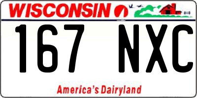 WI license plate 167NXC