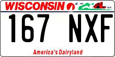WI license plate 167NXF