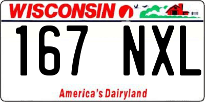 WI license plate 167NXL