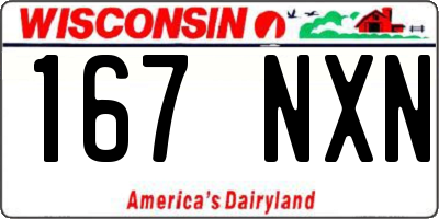 WI license plate 167NXN