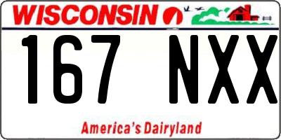 WI license plate 167NXX