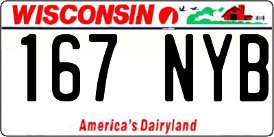 WI license plate 167NYB
