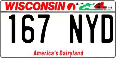 WI license plate 167NYD