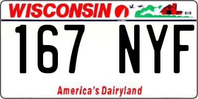 WI license plate 167NYF