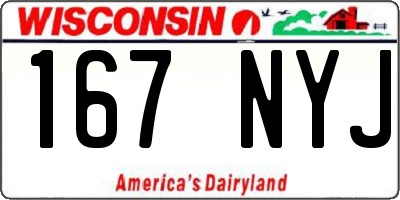 WI license plate 167NYJ