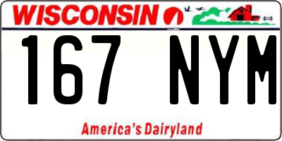 WI license plate 167NYM