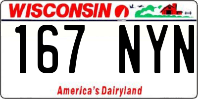 WI license plate 167NYN