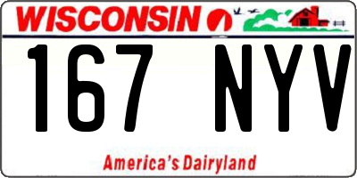 WI license plate 167NYV
