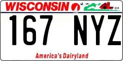 WI license plate 167NYZ