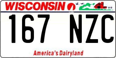 WI license plate 167NZC