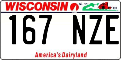 WI license plate 167NZE