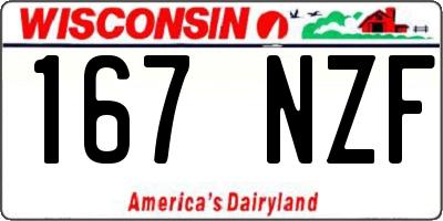 WI license plate 167NZF